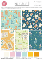 The Craft Cotton Co Austens Library 100% Cotton 45x55cm Wide Fat Quarters Bundle for Quilting, Dressmaking, Patchwork